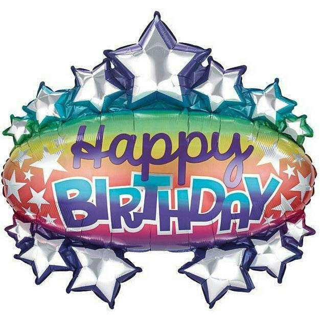 Burton and Burton BALLOONS 359 31" Birthday Marquee Shape Foil