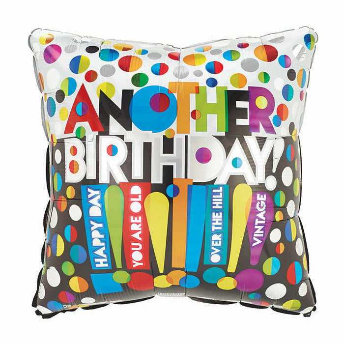 Burton and Burton BALLOONS 363 17&quot; &quot;Another Birthday&quot; Square Foil Balloon