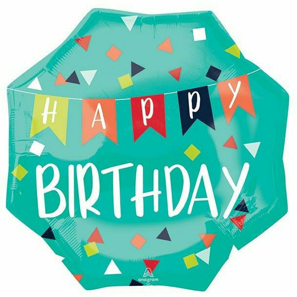 18″ Happy Birthday Streamers – Mylar Balloon – Balloon Warehouse™