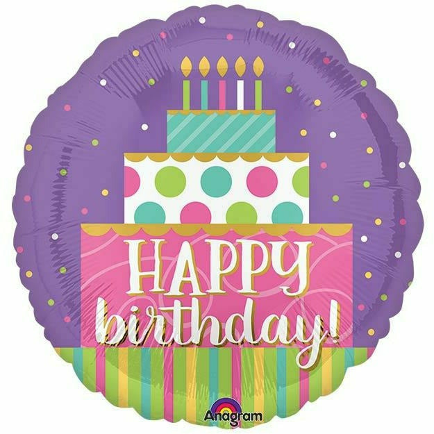 Burton and Burton BALLOONS 378 17" Birthday Cake Foil