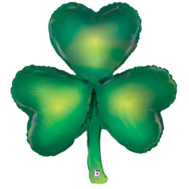 Burton and Burton BALLOONS 38&quot;PKG OPAL SHAMROCK SHAPE