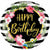 Burton and Burton BALLOONS 387 18" Hibiscus Happy Birthday Foil