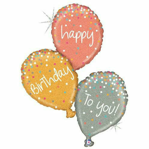 Burton and Burton BALLOONS 390 40&quot; Happy Birthday to You Jumbo Foil