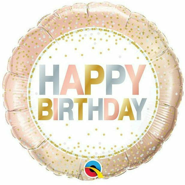 Burton and Burton BALLOONS 407 18" Birthday Metallic Dots Foil