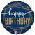 Burton and Burton BALLOONS 415 18" Navy Happy Birthday Foil