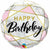 Burton and Burton BALLOONS 420 18" Birthday Marble Rectangles Foil