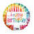 Burton and Burton BALLOONS 444 Happy Birthday Tye-Die Cake Foil Balloon 18"