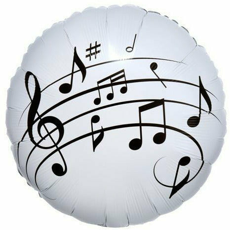 Burton and Burton BALLOONS 446 17&quot; Music Fun Notes Foil