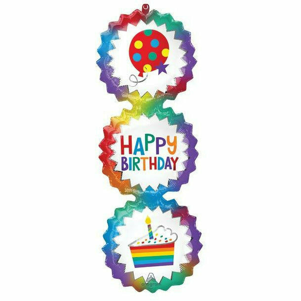 Burton and Burton Balloons 447 38"PKG BIRTHDAY OMBRE BURSTS