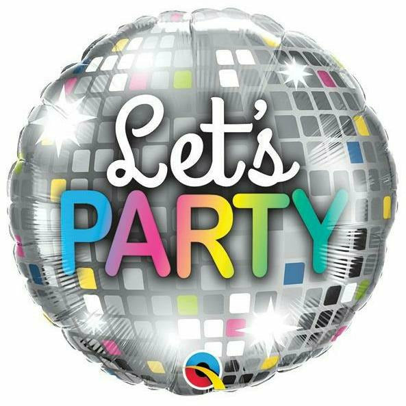 Burton and Burton BALLOONS 454 18&quot; Let&#39;s Party Disco Foil