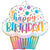 Burton and Burton BALLOONS 460 Happy Birthday Ombre Cupcake 31" Mylar Balloon