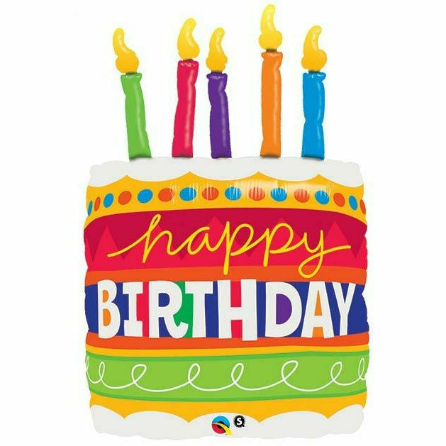 Burton and Burton BALLOONS 469 35&quot; Happy Birthday Cake Shape Foil