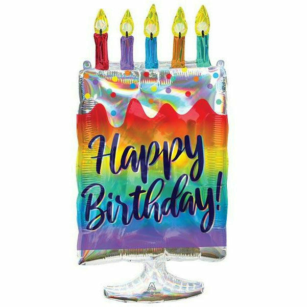 Burton and Burton BALLOONS 469A 30&quot; Iridescent Birthday Cake Foil