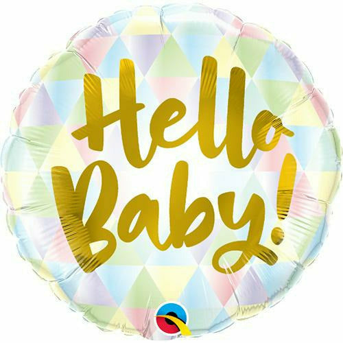 Burton and Burton BALLOONS 519A 18&quot; Pastel Hello Baby Foil