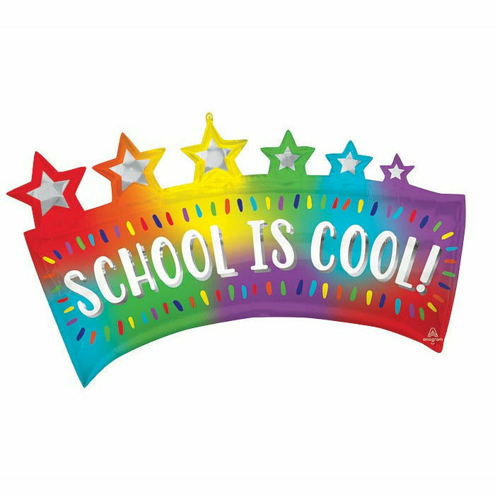 Burton and Burton BALLOONS 531 34" SCHOOL IS COOL BANNER BALLOON