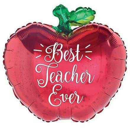 Burton and Burton BALLOONS 532 18" Best Teacher Ever Apple Foil