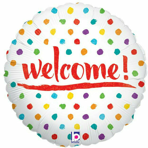 Burton and Burton BALLOONS 536 18" Welcome Dots Foil