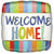 Burton and Burton BALLOONS 537 17" Welcome Home Stripes Foil