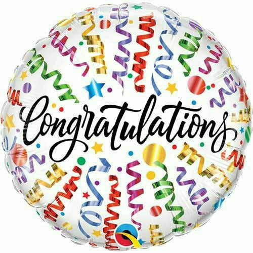 Burton and Burton BALLOONS 543 18&quot; Confetti Congratulations Foil