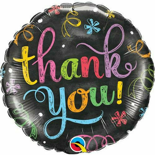 Burton and Burton BALLOONS 544 18&quot; Chalkboard Thank You Foil