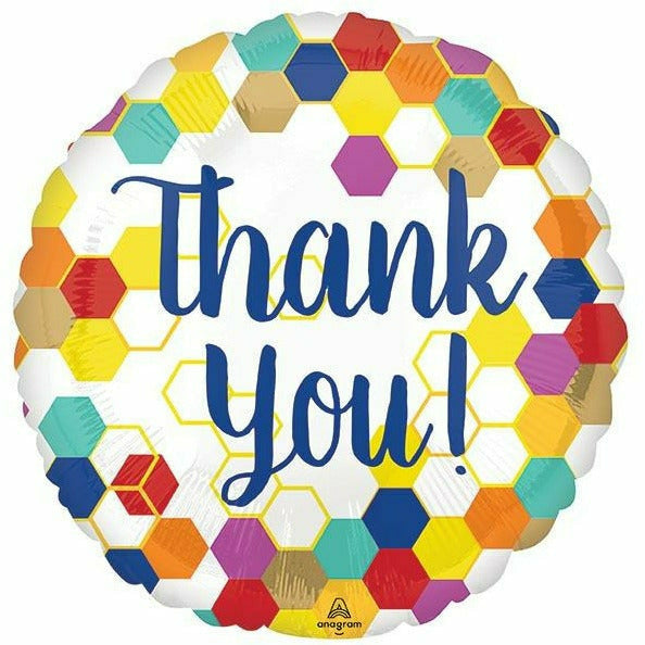 Burton and Burton BALLOONS 545 17&quot; Geometric Thank You Foil