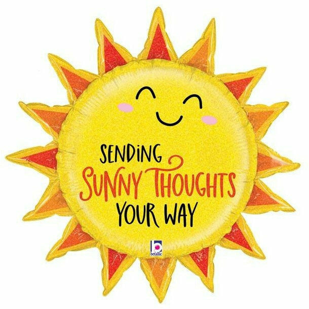 Burton and Burton Balloons 546 30"PKG SUNNY THOUGHTS SUN SHAPE