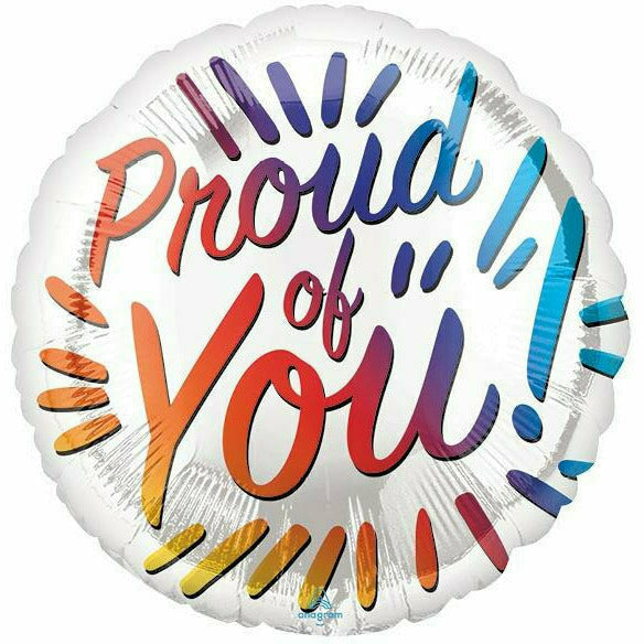 Burton and Burton BALLOONS 551 17&quot; Proud of You Rainbow Foil