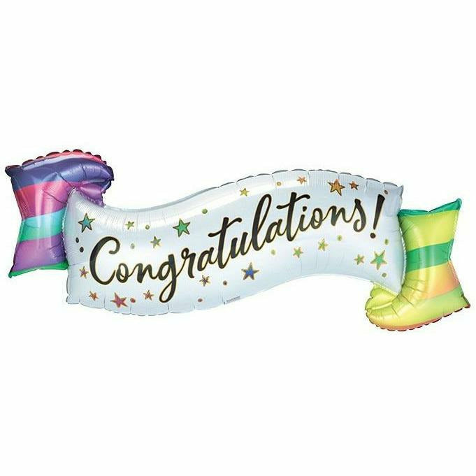 Burton and Burton Balloons 552 40&quot;PKG CONGRATULATION BANNER BALLOON