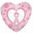 Burton and Burton BALLOONS 561 18" Pink Heart Breast Cancer Ribbon Foil