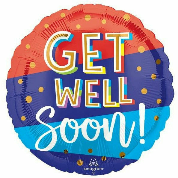 Burton and Burton BALLOONS 564 17&quot; Bouncy Get Well Foil