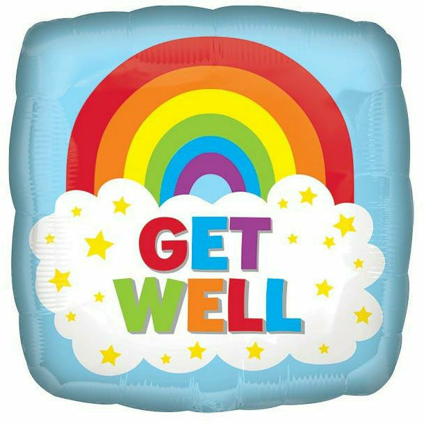 Burton and Burton BALLOONS 574 18&quot; Rainbow Get Well Foil