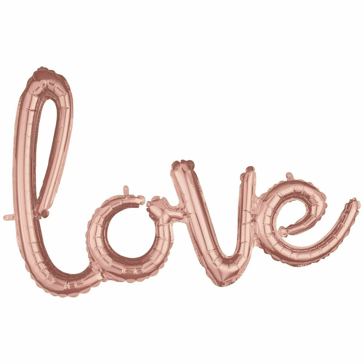 Burton and Burton BALLOONS 611 Air-Filled Script Phrase &quot;Love&quot; Rose Gold