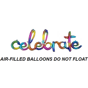 Burton and Burton BALLOONS 614Rainbow Celebrate Air-Filled 59" Mylar Balloon
