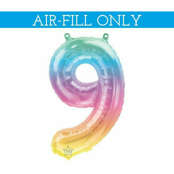 Burton and Burton BALLOONS 690 16&quot; Air-filled Ombre #9 Foil