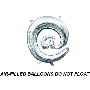 Burton and Burton BALLOONS 750 Silver At Sign Air-Filled 16" Mylar Balloon