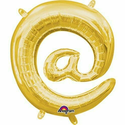 Burton and Burton BALLOONS 780 Gold At Sign Air-Filled 16" Mylar Balloon