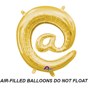 Burton and Burton BALLOONS 780 Gold At Sign Air-Filled 16" Mylar Balloon