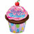 Burton and Burton BALLOONS A002 35" Birthday Cupcake Shape Foil