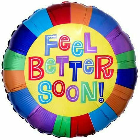 Burton and Burton BALLOONS A003 17" Rainbow Feel Better Soon Foil