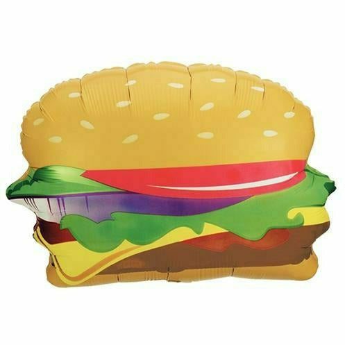 Burton and Burton BALLOONS A004 Hamburger Jumbo 28" Mylar Balloon