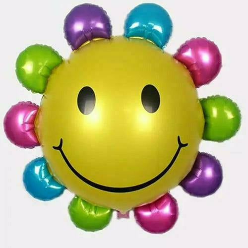 Burton and Burton BALLOONS A005 Smiley Face Flower Jumbo 32&quot; Mylar Balloon