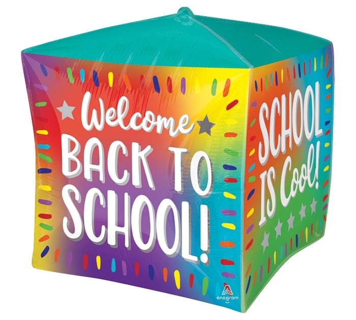 Burton and Burton BALLOONS A010 15&quot; BACK TO SCHOOL CUBEZ BALLOON