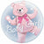 Burton and Burton BALLOONS B003 24" Baby Pink Bear Double Bubble Balloon