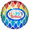 Burton and Burton BALLOONS B006 Rainbow Happy Birthday 18" Mylar Balloon