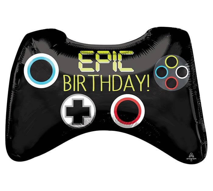 Burton and Burton BALLOONS B011 28&quot; EPIC BIRTHDAY GAMING FOIL BALLOON