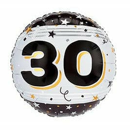 Burton and Burton BALLOONS B012 17&quot; 30 BLACK GOLD