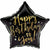 Burton and Burton BALLOONS Black Star Happy Birthday to You 17" Mylar Balloon