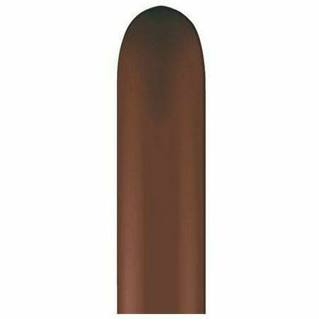 Burton and Burton BALLOONS Chocolate Brown 260Q 2&quot; x 60&quot; Latex Balloons