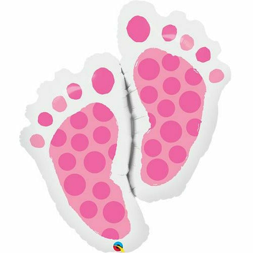 Burton and Burton BALLOONS D002 35&quot; Pink Baby Feet Jumbo Foil