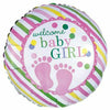 Burton and Burton BALLOONS D003 Pink Welcome Baby Girl 17" Mylar Balloon